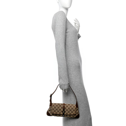 Gucci Monogram Jackie O Flap Bag Brown 2 of 13