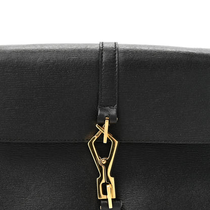 Gucci Calfskin Bamboo Handle Jackie O Hobo Black 8 of 13