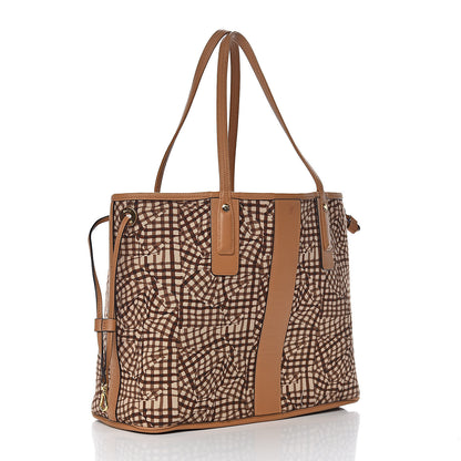 MCM Visetos Medium Liz Reversible Shopper Tote Cognac 7 of 13