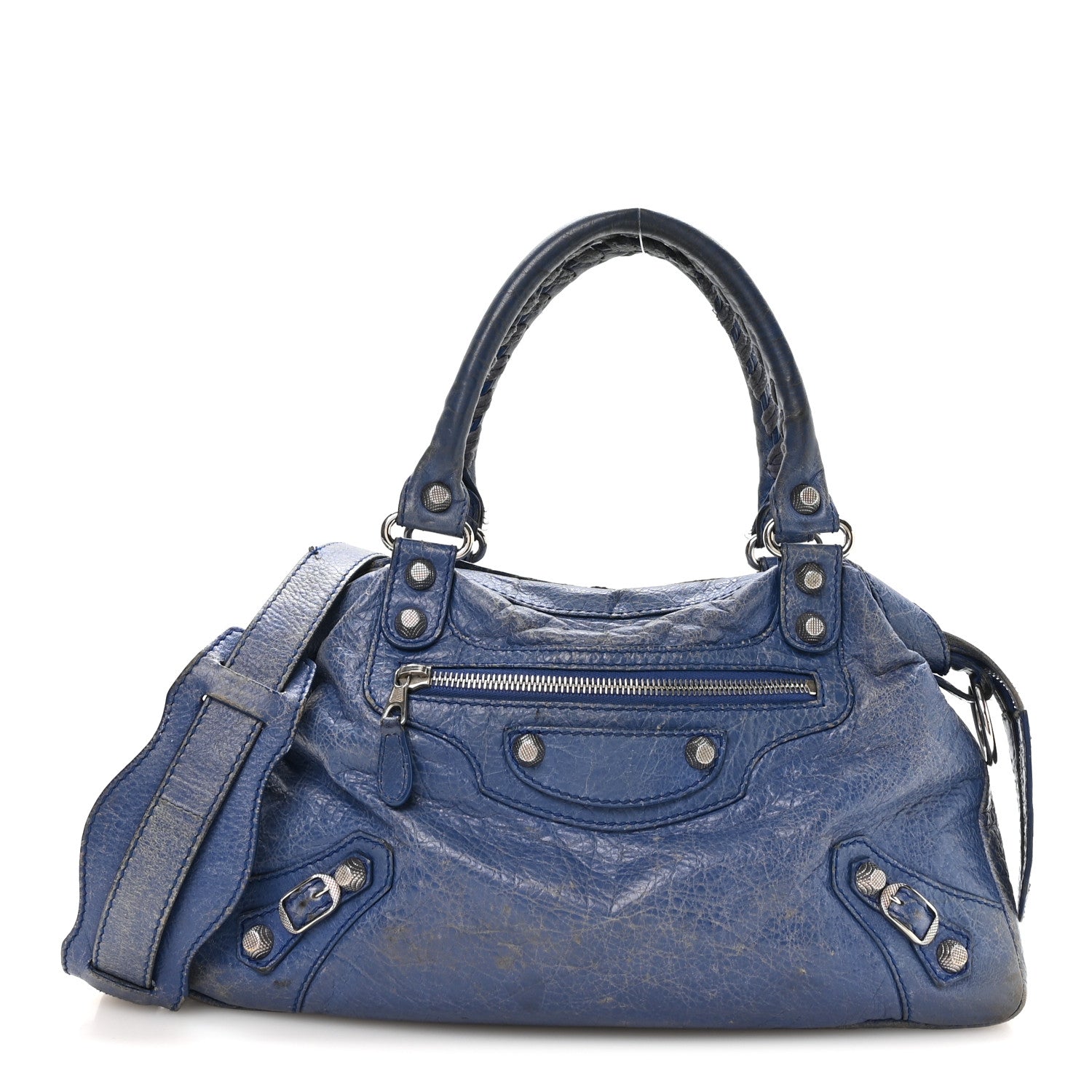 Balenciaga Agneau Giant 12 Silver Hardware Town Bleu Glacier 1 of 13