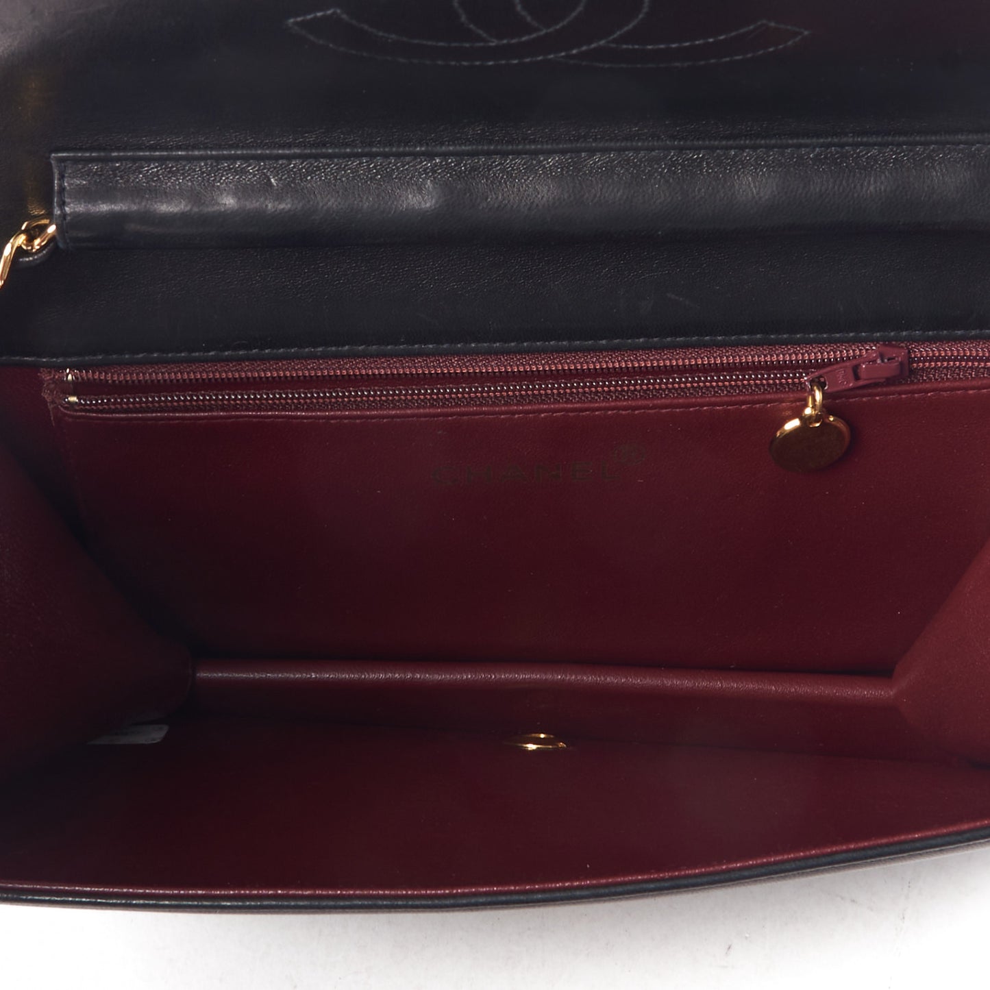 Lambskin Quilted Small Single Flap Black
