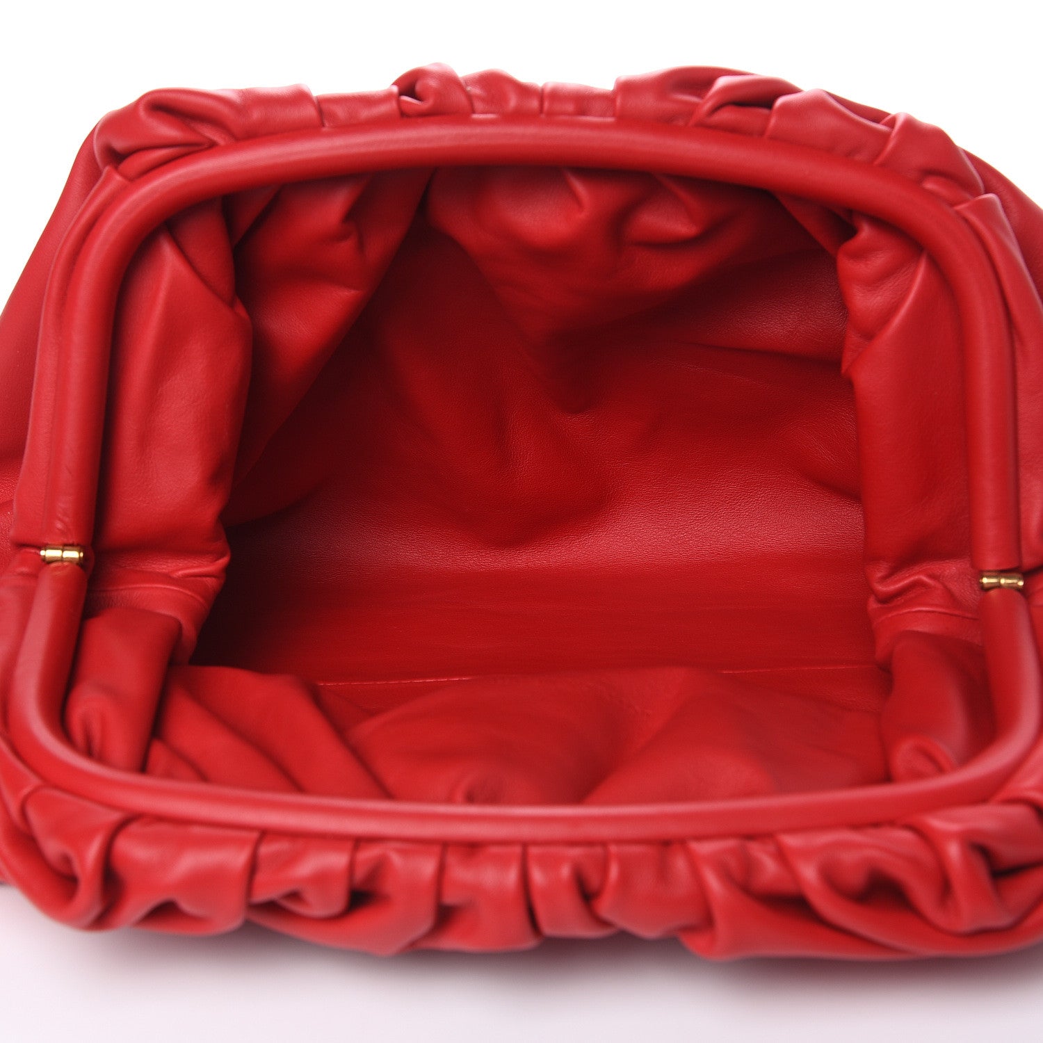 Bottega Veneta Smooth Butter Calf The Pouch Oversized Clutch Bright Red 5 of 10