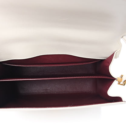 Saint Laurent Smooth Calfskin Medium Classic Monogram Cassandra Top Handle Crema Soft Rouge Legion 5 of 11