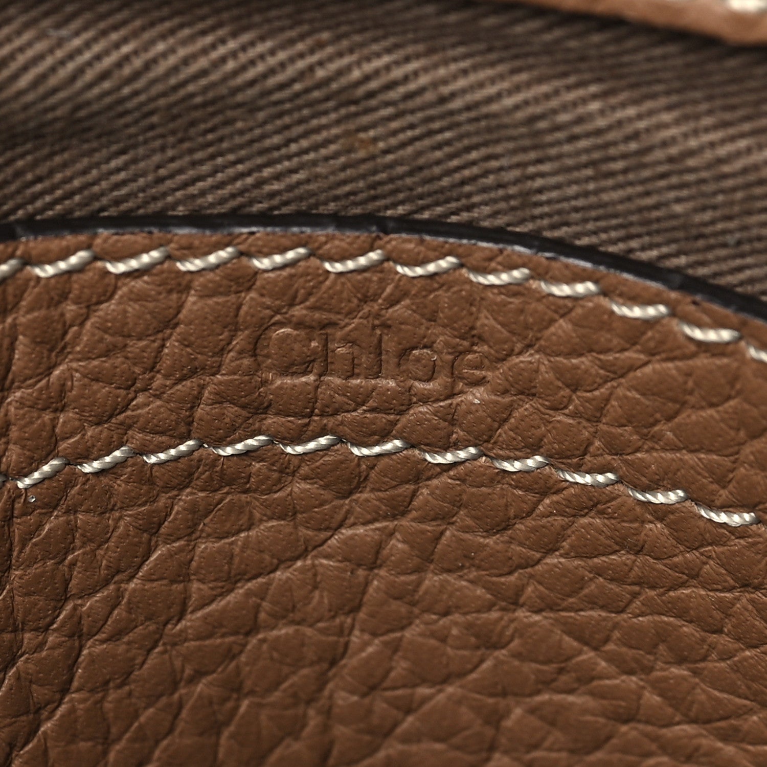Chloe Calfskin Mini Marcie Round Crossbody Bag Nut 5 of 6