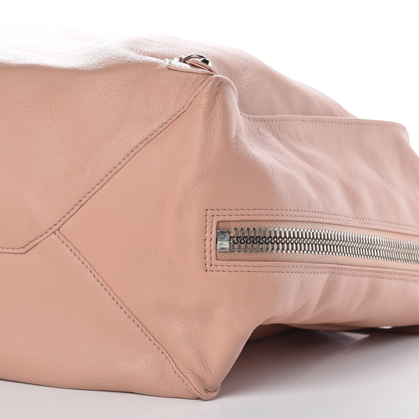 Veau Papier A4 Zip Around Tote Rose Aubepine