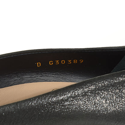 Chanel Metallic Calfskin Buffalo Cap Toe Pumps 39 Silver Black 14 of 14