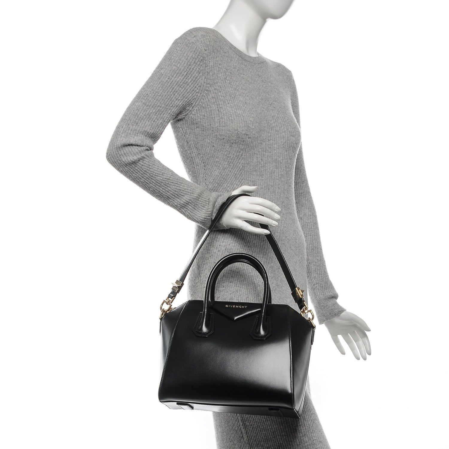 Givenchy Shiny Lord Calfskin Small Antigona Black 2 of 7