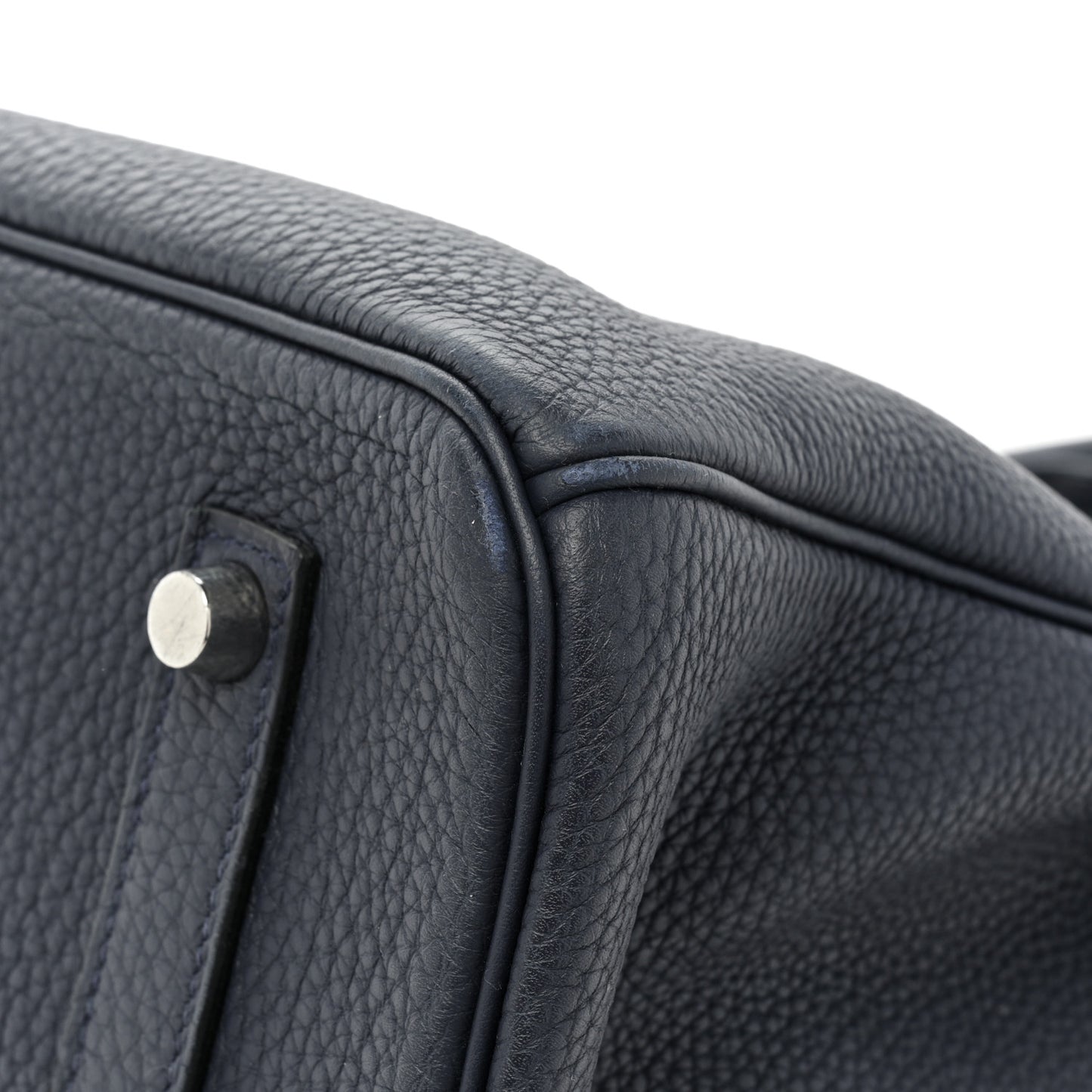 Togo Birkin Verso 35 Bleu Nuit Orange Poppy