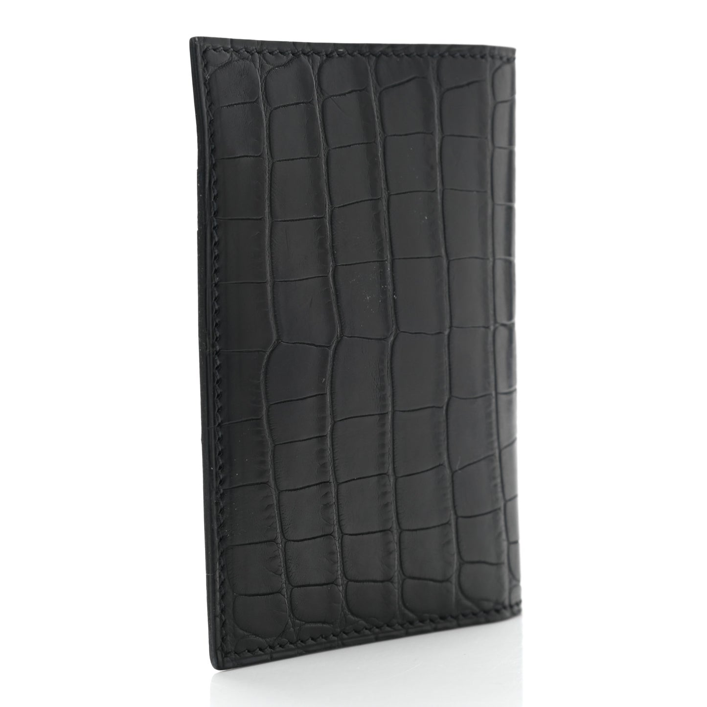 Matte Alligator MC2 Euclide Card Holder Black