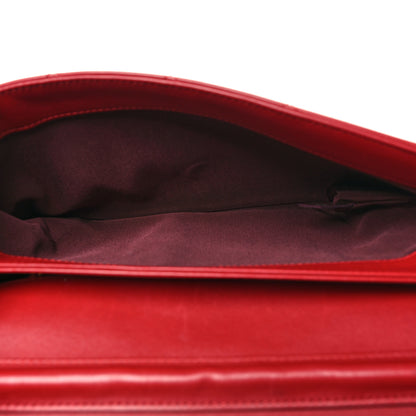 Chanel Lambskin Quilted Retro Label Clutch Red 5 of 12