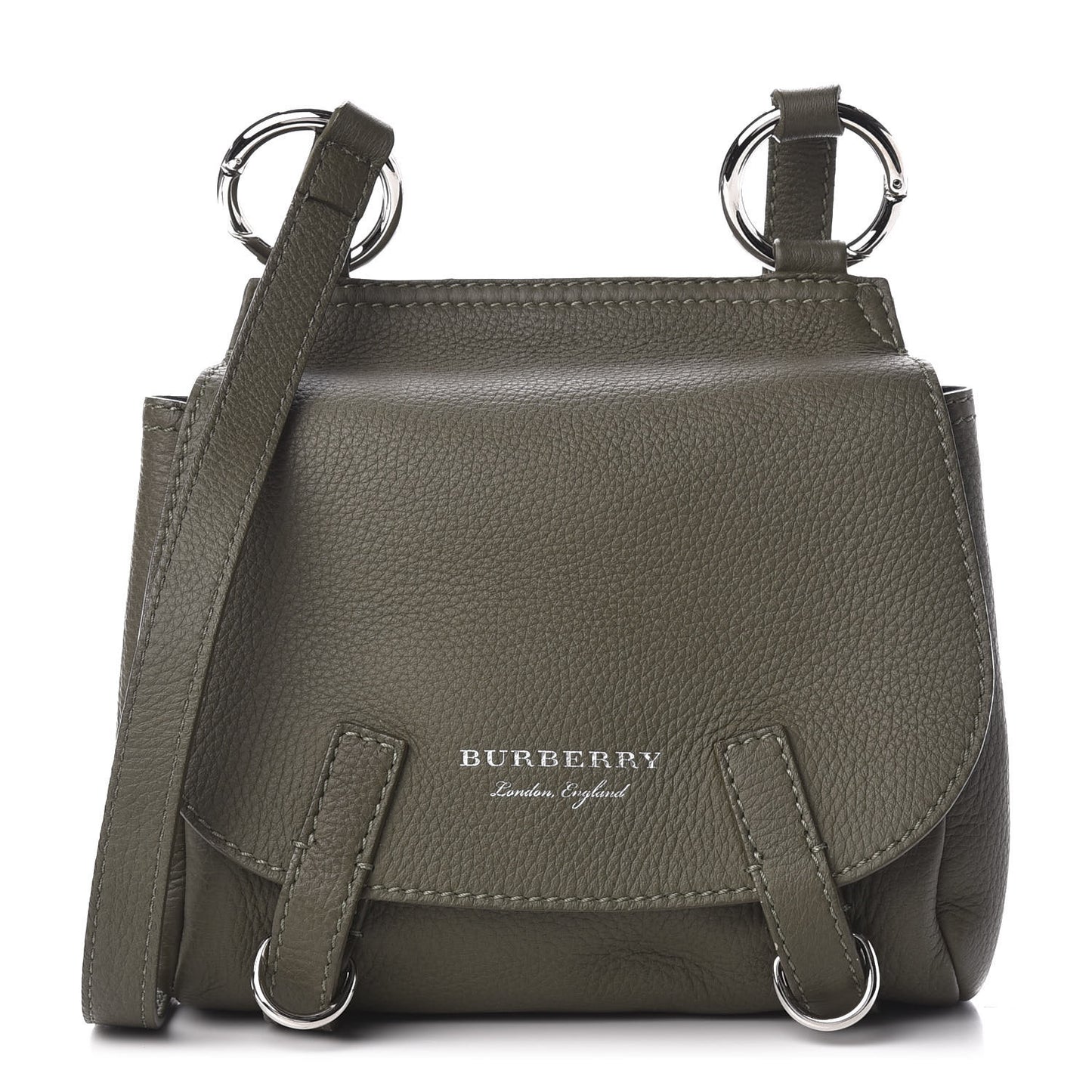 Soft Grain Calfskin Baby Bridle Saddle Bag Green