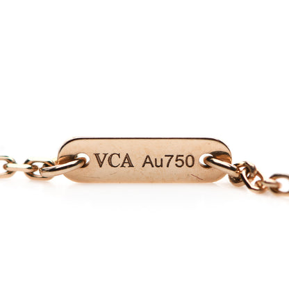 Van Cleef & Arpels 18K Rose Gold Carnelian Sweet Alhambra Bracelet 4 of 6