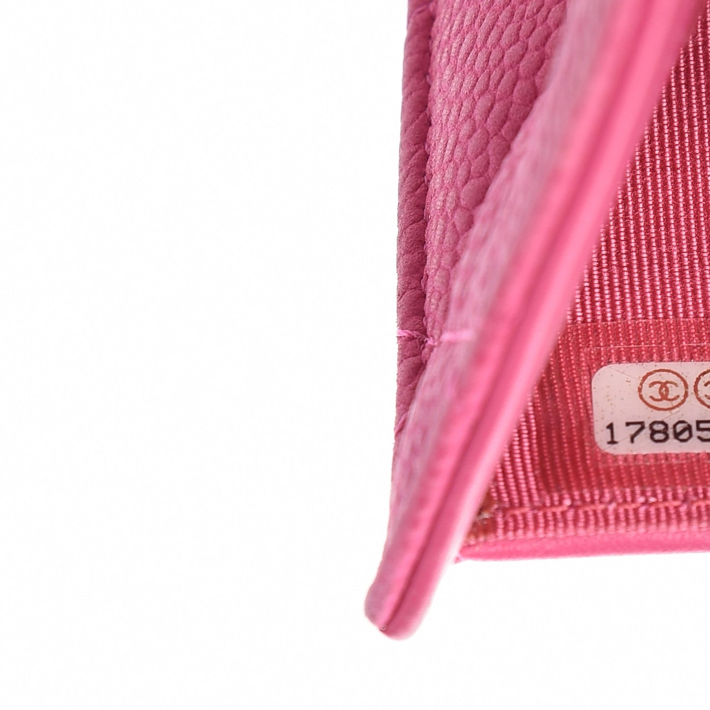 Iridescent Caviar Quilted Large Flap Wallet Pink