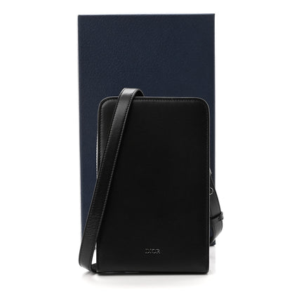 Christian Dior Lambskin Vertical Wallet On Strap Black 10 of 10
