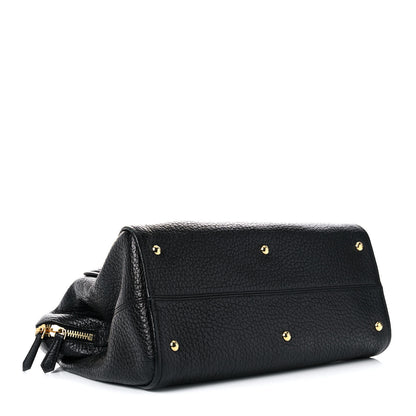 Fendi Pebbled Calfskin Large Chameleon Tote Black 4 of 13