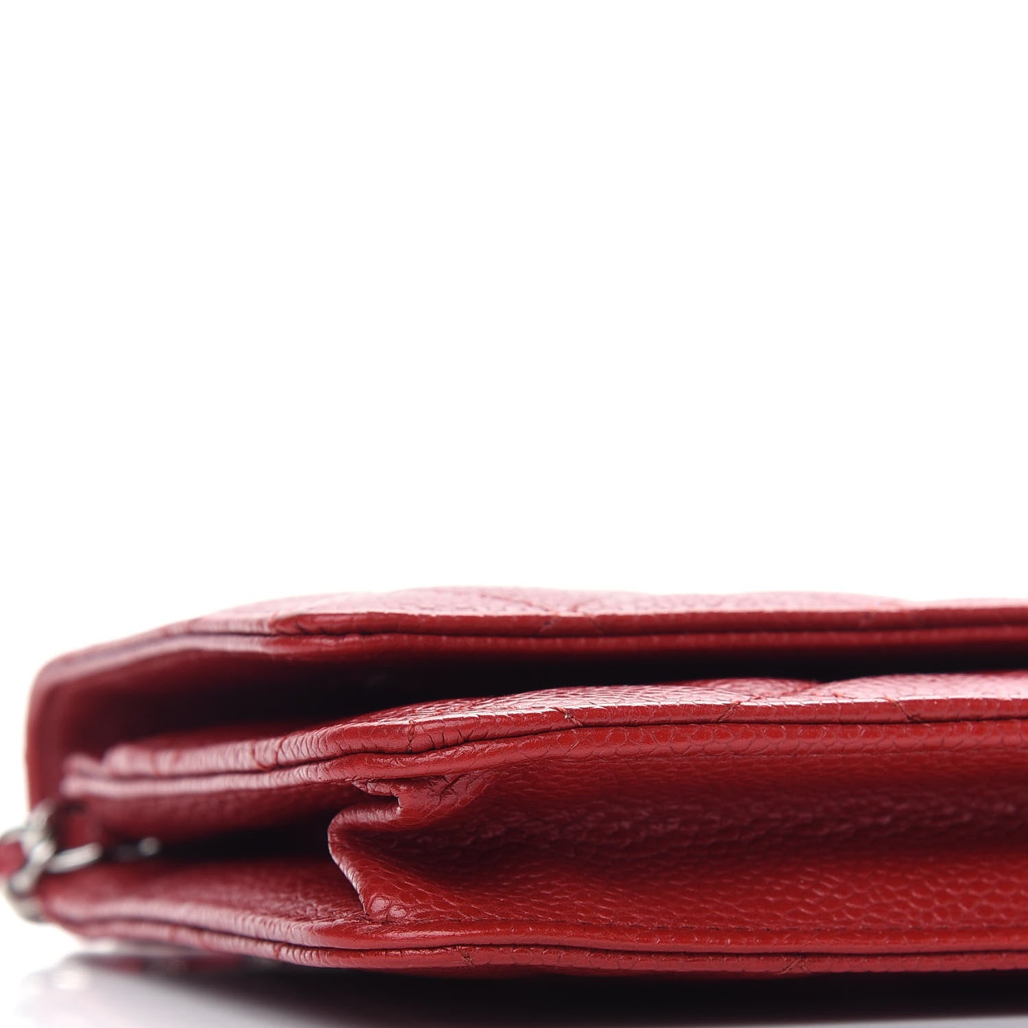 Chanel Caviar Quilted Wallet On Chain WOC Red 9 of 10