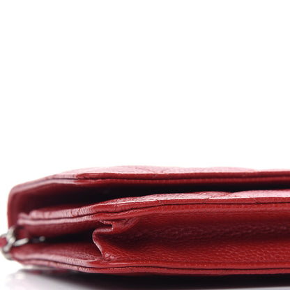 Chanel Caviar Quilted Wallet On Chain WOC Red 9 of 10