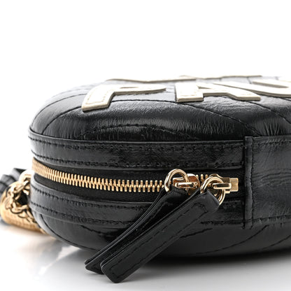 Chanel Lambskin Embroidered Chevron Quilted La Pausa Tassel Clutch Black 9 of 10