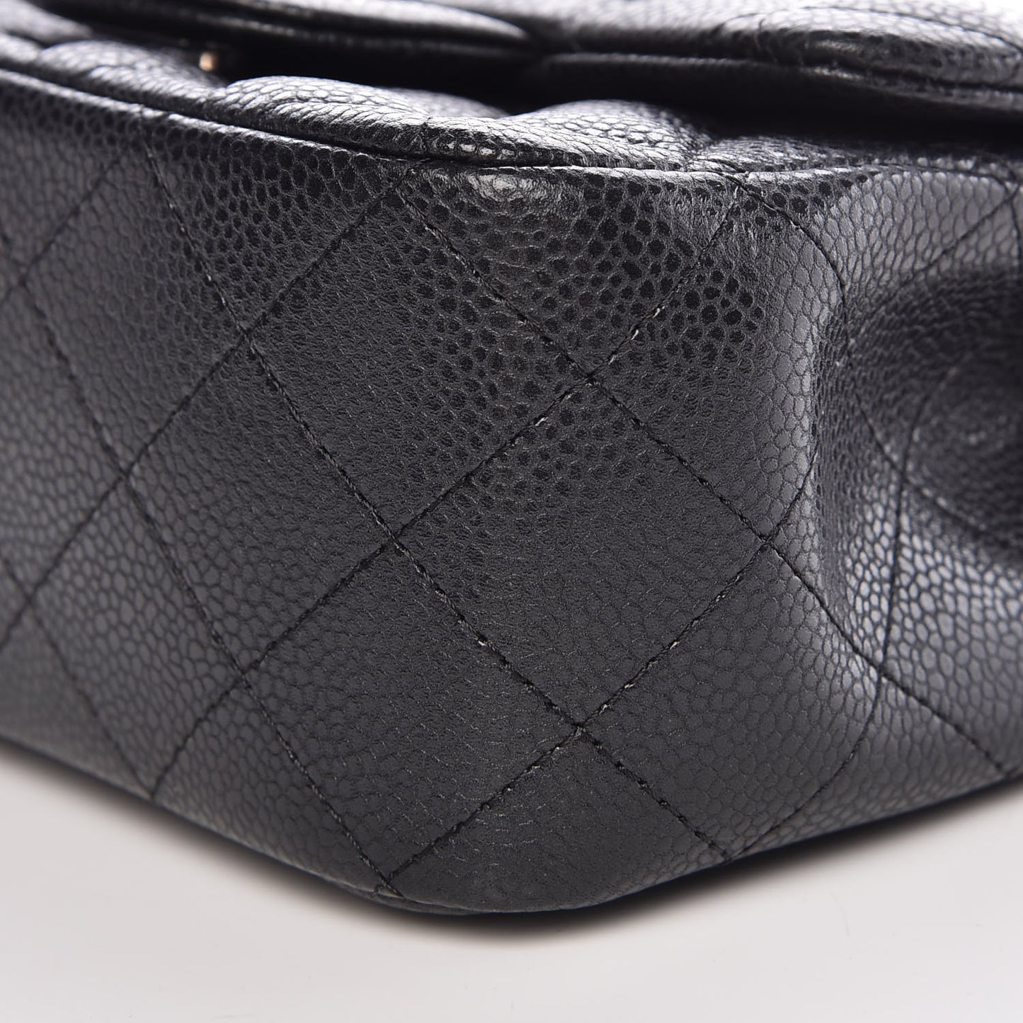 Caviar Quilted Mini Square Flap Black