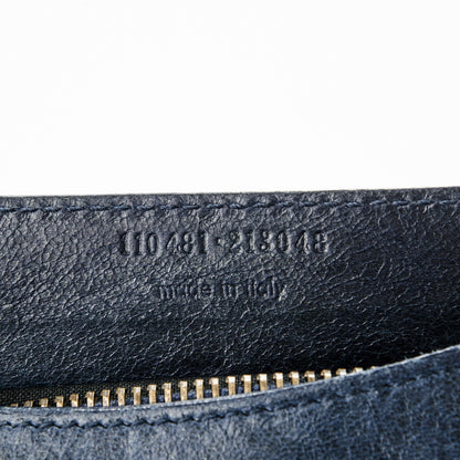 Balenciaga Chevre Classic Hardware Porte Toilette Makeup Clutch Marine 7 of 9