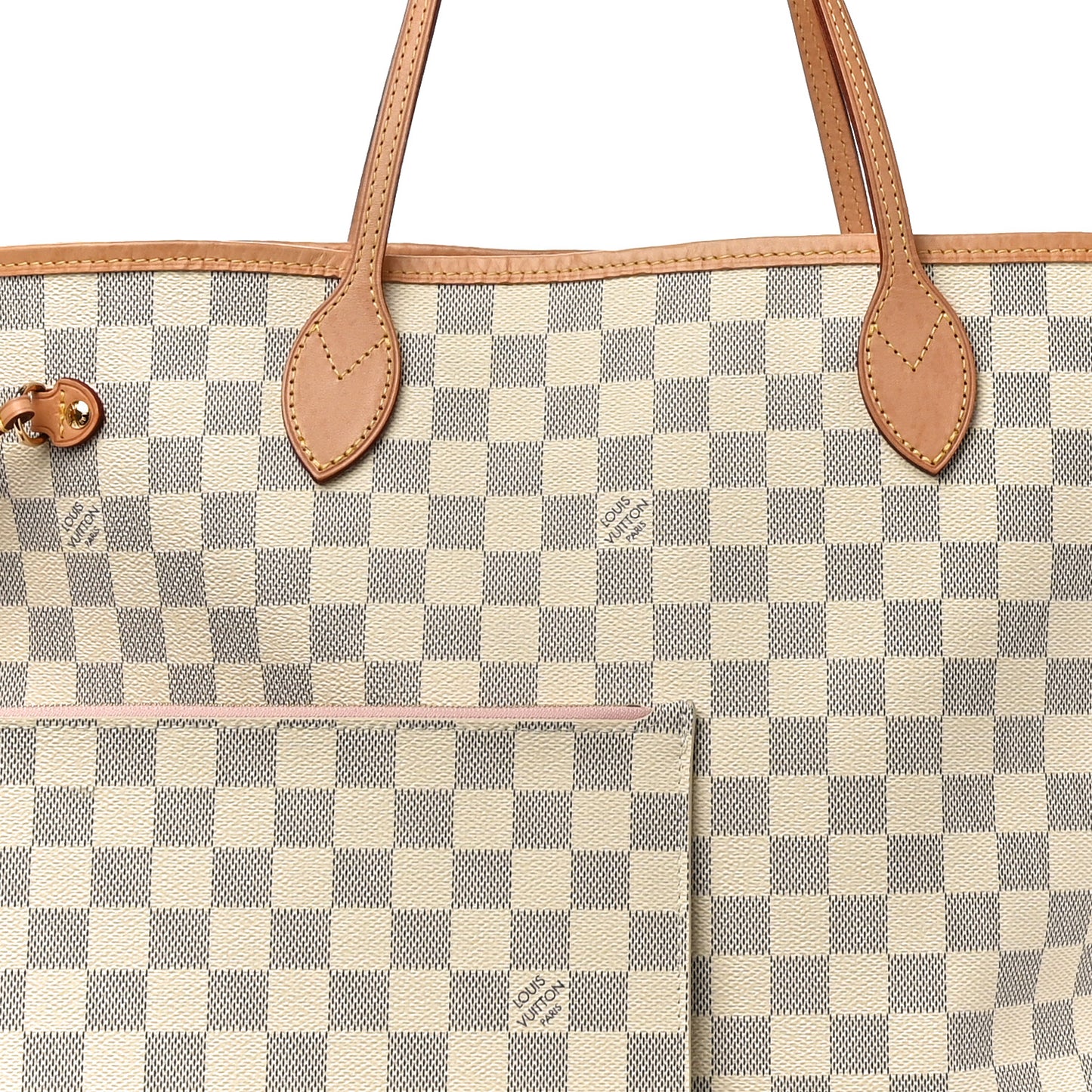 Damier Azur Neo Neverfull MM Rose Ballerine