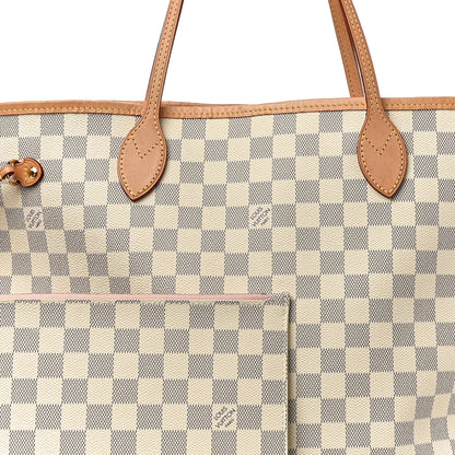 Louis Vuitton Damier Azur Neo Neverfull MM Rose Ballerine 9 of 11