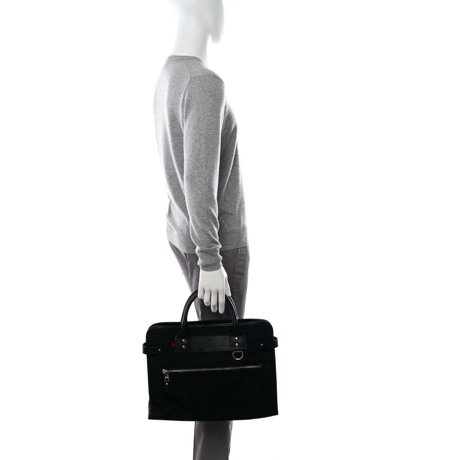 Gucci Nylon Web Briefcase Black 2 of 15