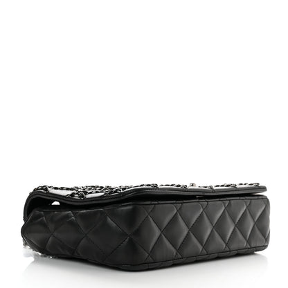 Chanel Lambskin Quilting Enchained Medium Flap Black 4 of 12
