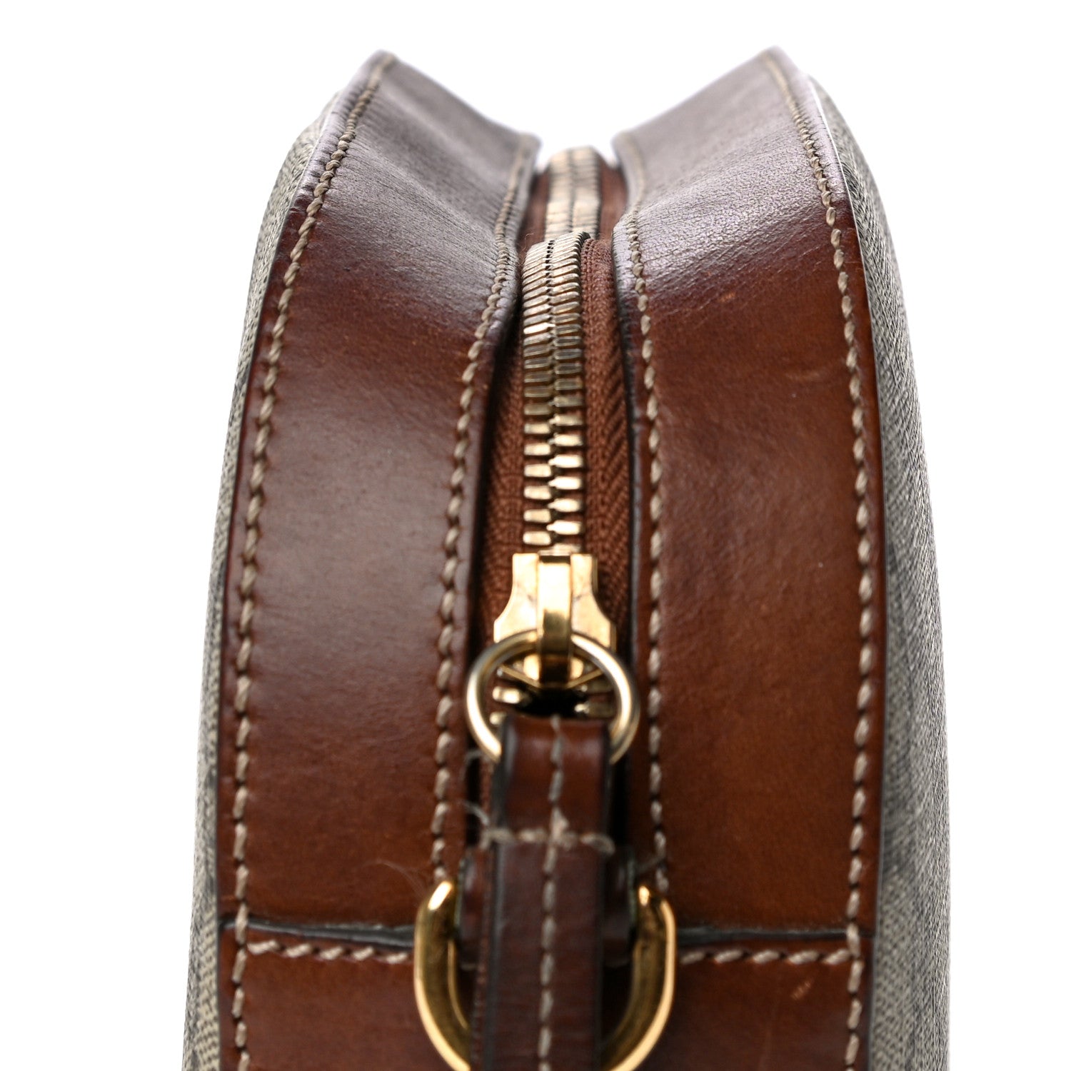 Gucci GG Supreme Monogram Cuoio Toscano Mini Chain Shoulder Bag Beige Ebony Cuir 15 of 21