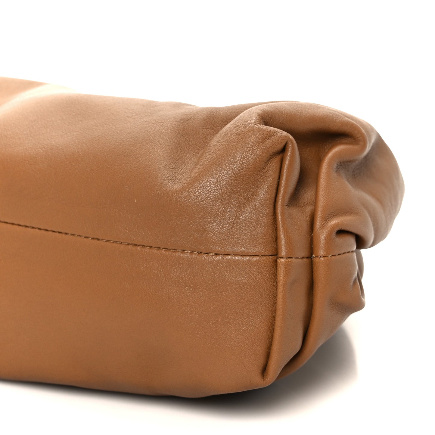 Smooth Butter Calf The Pouch Oversized Clutch Cammello
