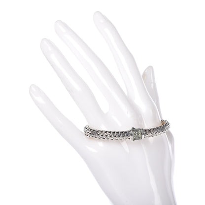 John Hardy Sterling Silver 18K Yellow Gold Diamond Classic Chain Reversible Bracelet 2 of 7