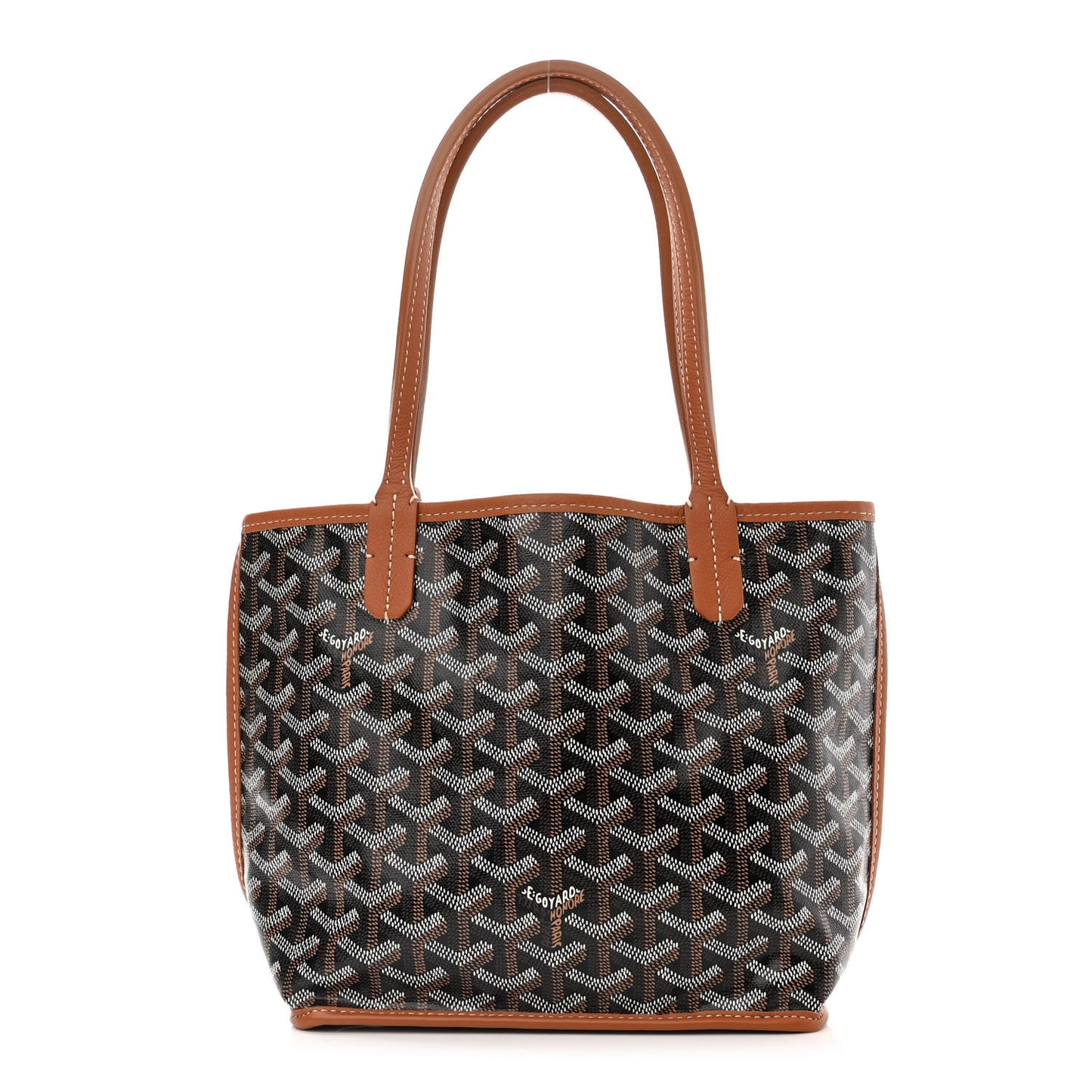 Goyardine Reversible Mini Anjou Black Gold