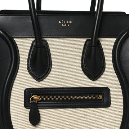 Celine Canvas Smooth Calfskin Micro Tri-Color Luggage Royal 7 of 9