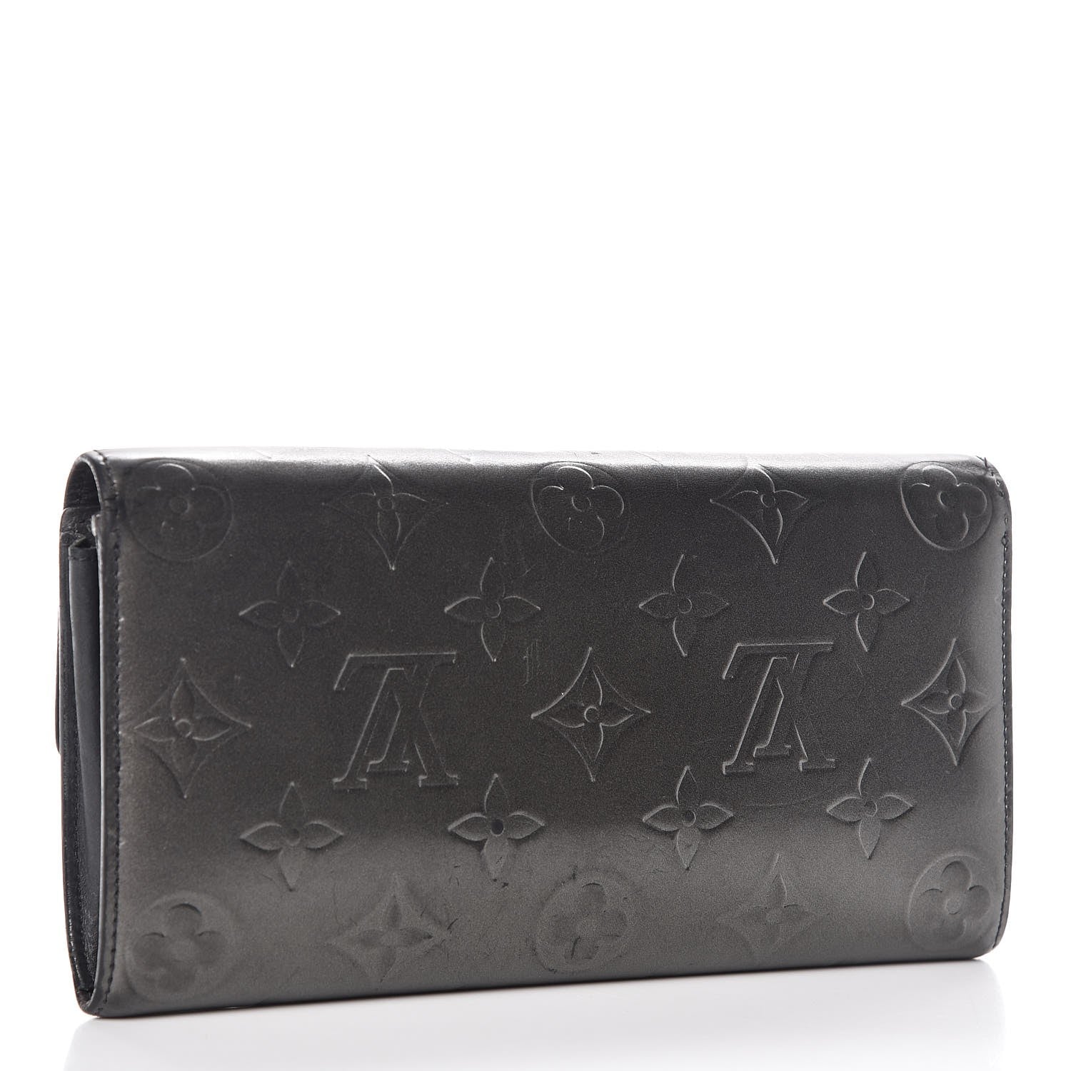 Louis Vuitton Mat Monogram Sarah Wallet Gris 3 of 12