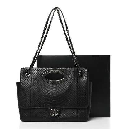 Chanel Snakeskin 31 Rue Cambon Maxi Flap Black 10 of 10