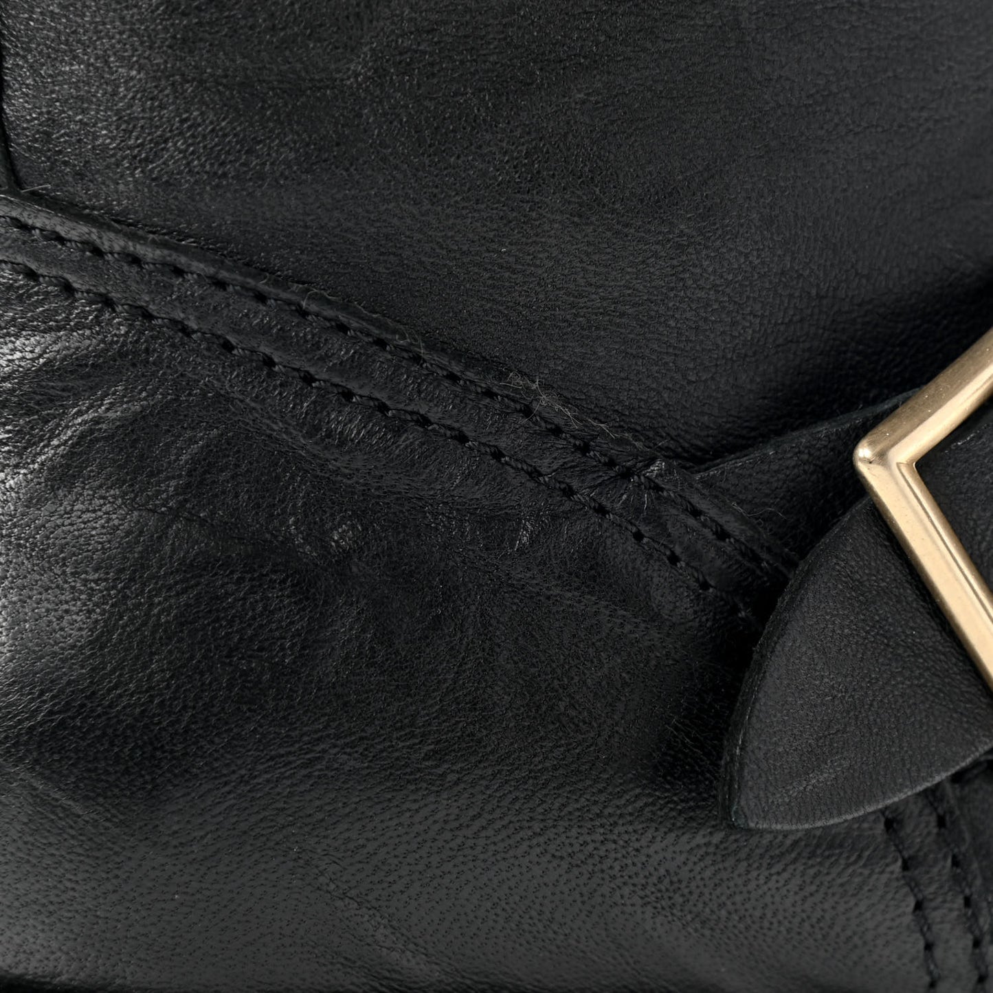 Lambskin Rabbit Fur Biker Boots 37.5 Black