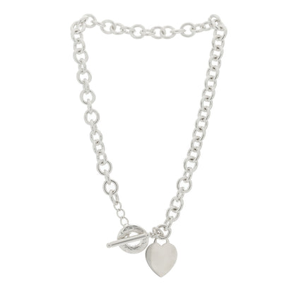 Tiffany Sterling Silver Heart Tag Toggle Necklace 3 of 4