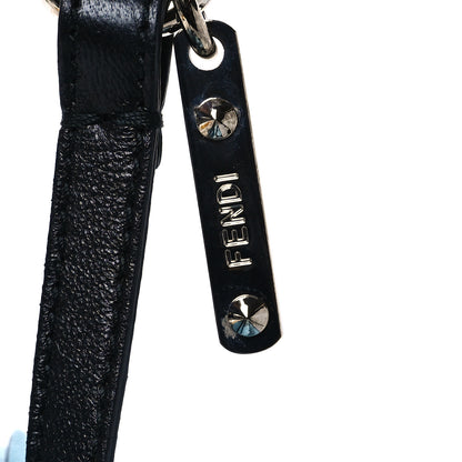 Fendi Fox Rabbit Fur Nappa Pineapple Bag Charm Bordeaux Turchese Pallido Multicolor 4 of 5