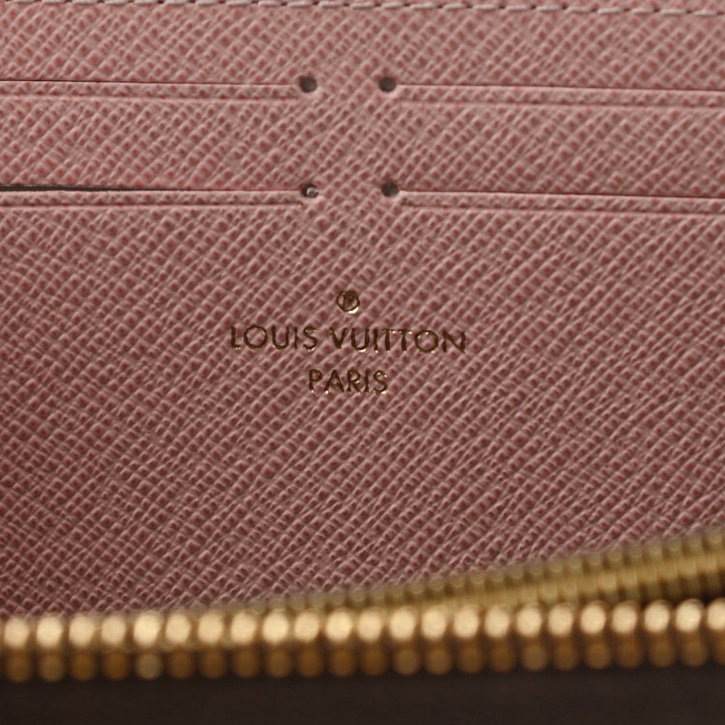 Damier Ebene Clemence Wallet Rose Ballerine