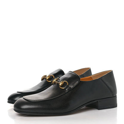 Gucci Goatskin Womens Horsebit Mid-Heel Loafers 38 Black 3 of 8