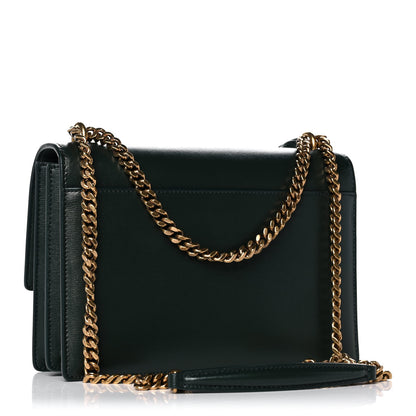 Saint Laurent Calfskin Medium Monogram Sunset Dark Green 3 of 15