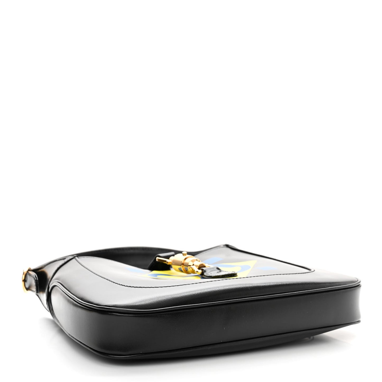 Calfskin Geometric Small Jackie 1961 Hobo Black