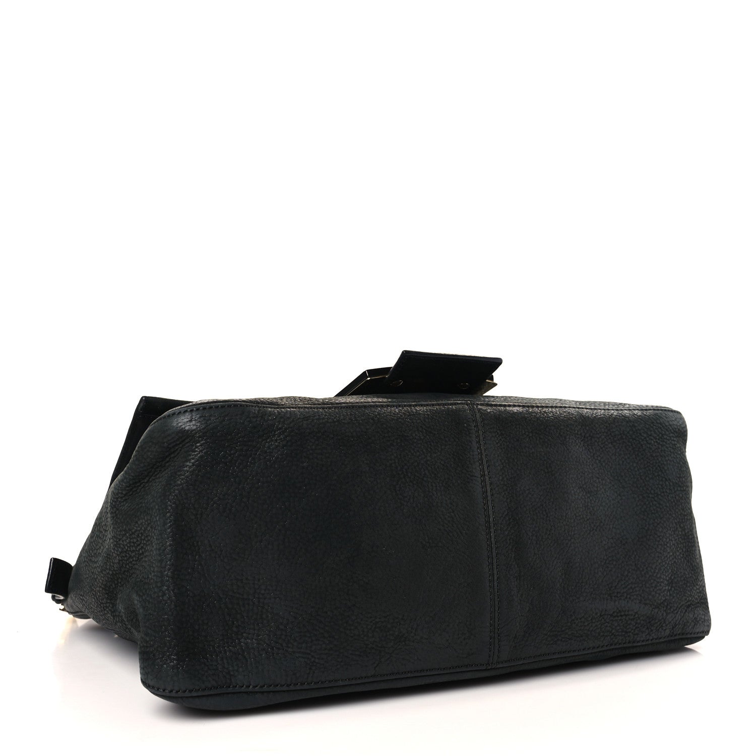 Fendi Vitello Savana Big Mama Baguette Black Tartaruga Natural 4 of 9