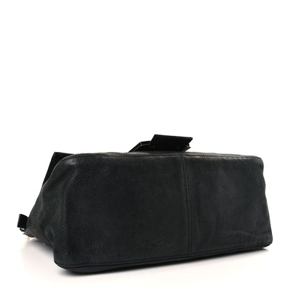 Fendi Vitello Savana Big Mama Baguette Black Tartaruga Natural 4 of 9