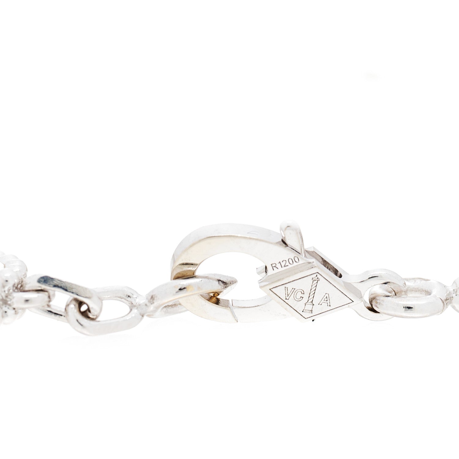 Van Cleef & Arpels 18K White Gold Mother of Pearl 5 Motifs Vintage Alhambra Bracelet 5 of 7