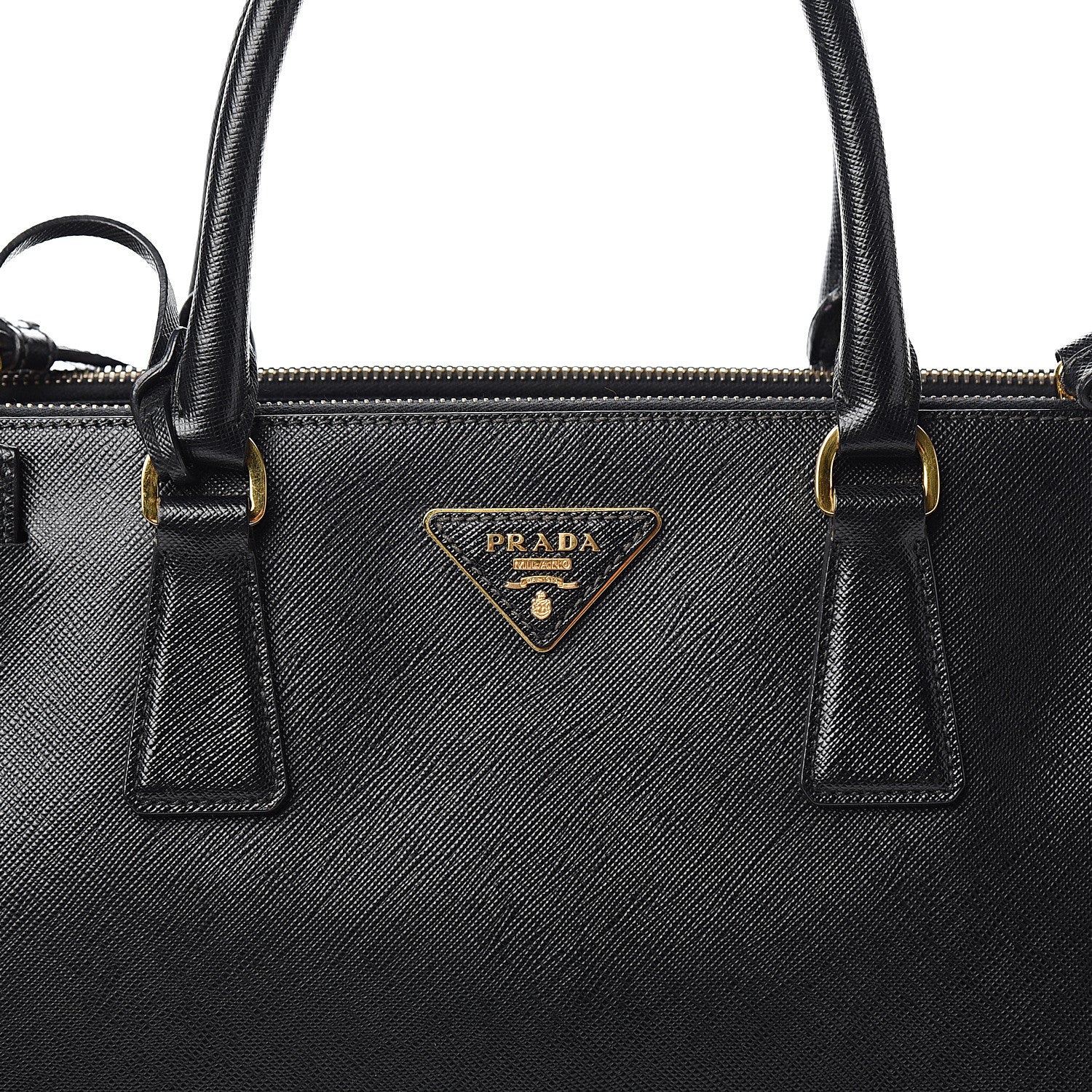 Prada Saffiano Medium Galleria Double Zip Tote Black 8 of 9
