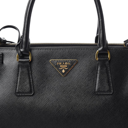 Prada Saffiano Medium Galleria Double Zip Tote Black 8 of 9