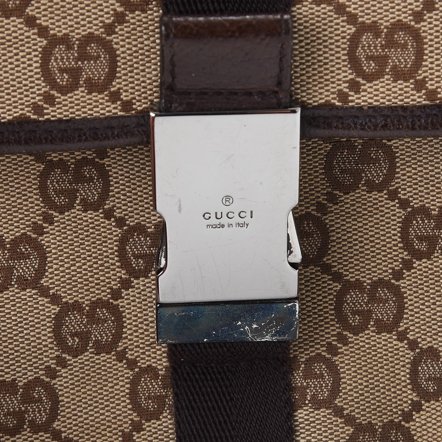 Monogram Waist Pouch Bag Dark Brown