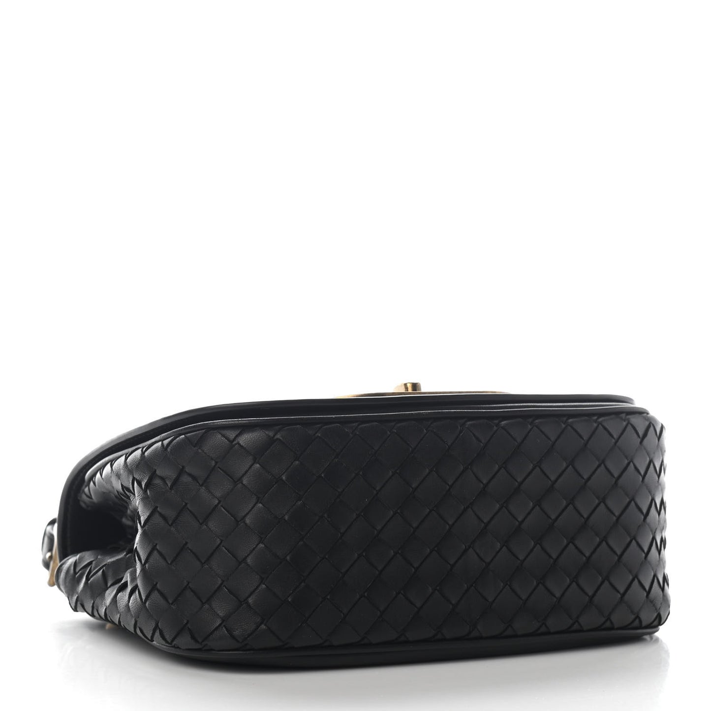 Nappa Intrecciato BV Luna Shoulder Bag Black