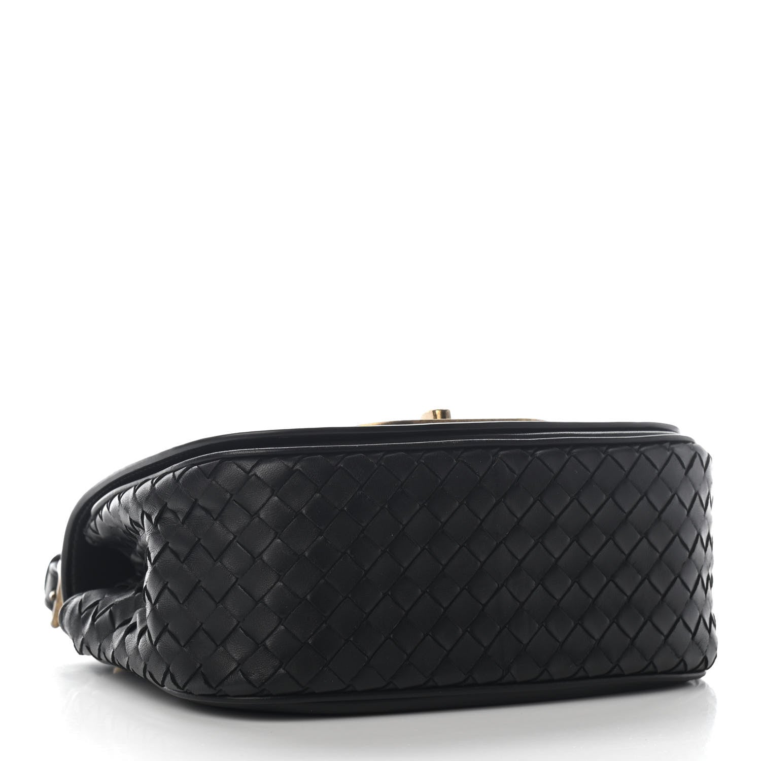 Bottega Veneta Nappa Intrecciato BV Luna Shoulder Bag Black 4 of 9